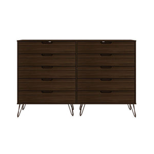 Nuuk 10-Drawer Double Dresser - Brown