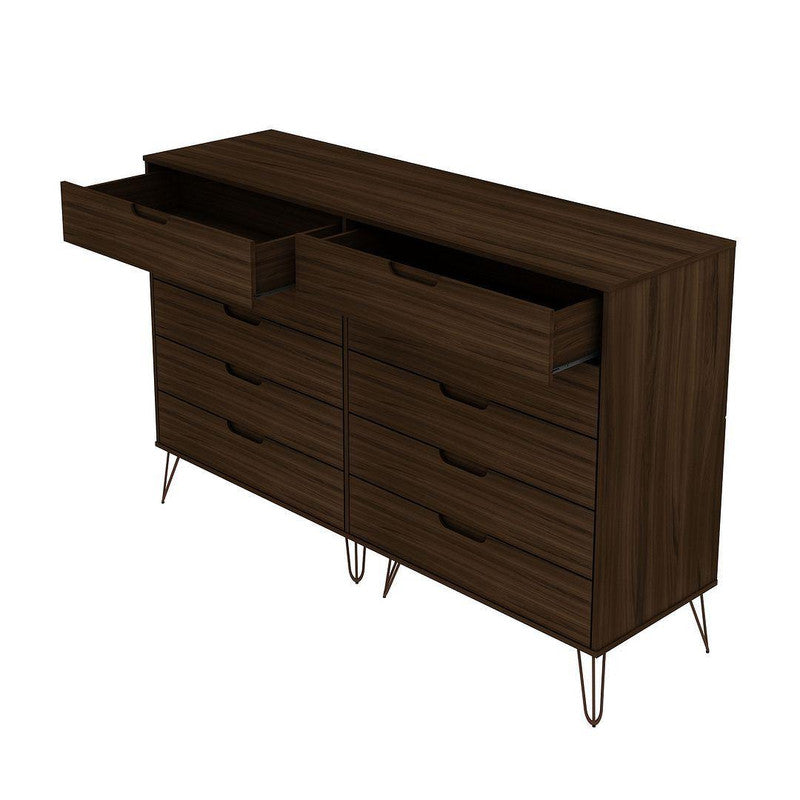 Nuuk 10-Drawer Double Dresser - Brown