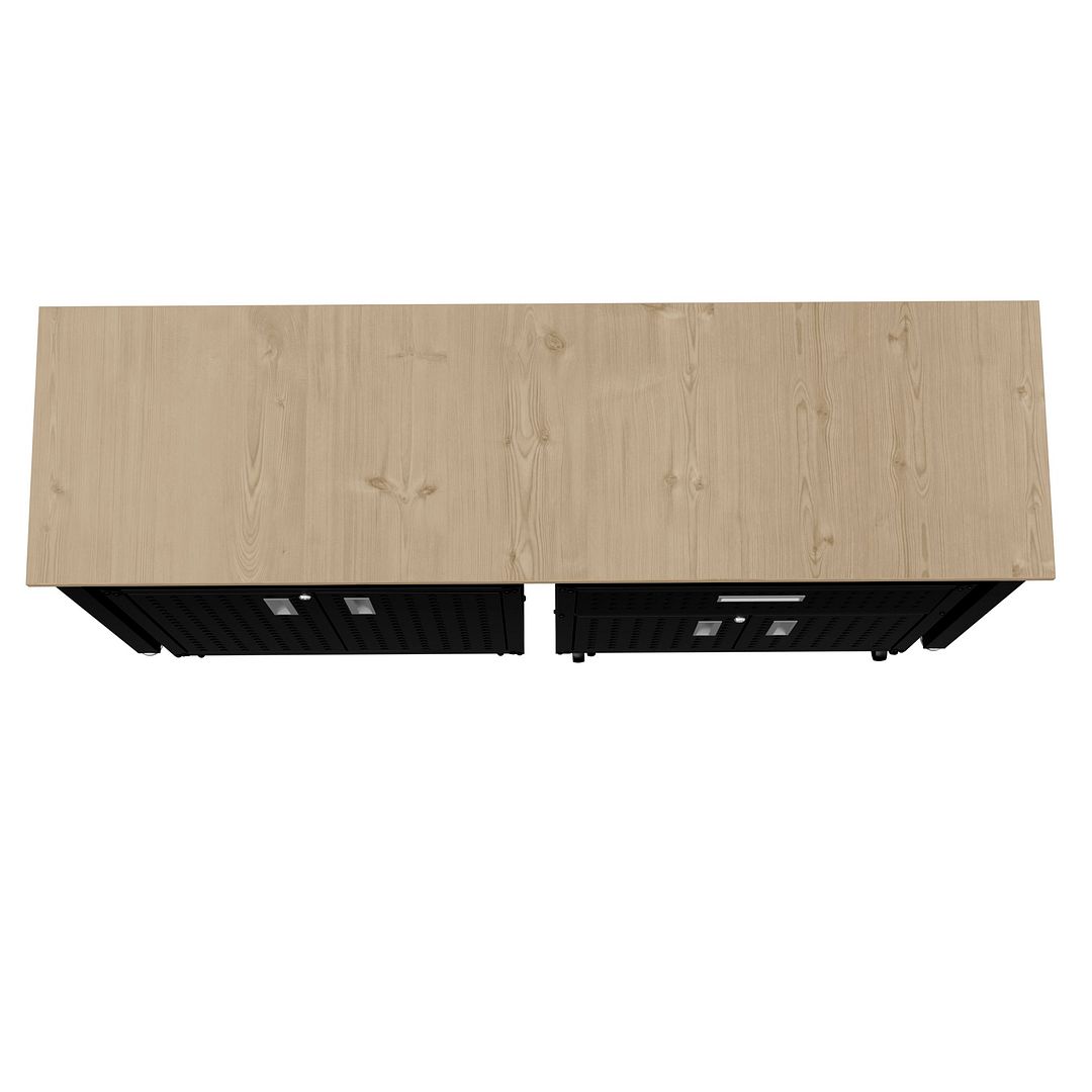 Maximus II 3-Piece Mobile Garage Cabinet/Worktable - Charcoal Grey