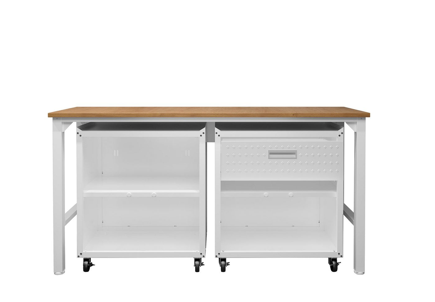 Maximus II 3-Piece Mobile Garage Cabinet/Worktable - White