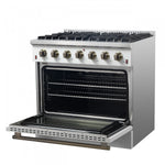 Forno Galiano 36" White French Door Freestanding Gas Range (5.36 Cu. Ft.) - FFSGS6244-36WHT