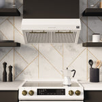 Forno Bari White 30" 400 CFM Under Cabinet Range Hood - FRHUC5255-30WHT