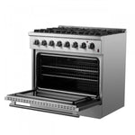 Forno Marco 36" Stainless Steel Dual Fuel Range with True Convection (5.36 Cu. Ft.) - FFSGS6197-36