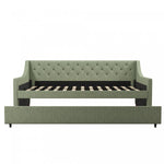 Novogratz Her Majesty Twin Daybed and Trundle - Light Jade