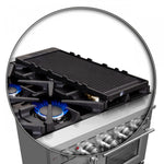 Forno Massimo 48" Stainless Steel French Door Freestanding Double Oven Gas Range (6.58 Cu. Ft.) - FFSGS6439-48