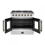 Forno Galiano 36" White French Door Freestanding Gas Range (5.36 Cu. Ft.) - FFSGS6444-36WHT