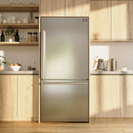 Forno Milano 31" Stainless Steel Bottom Freezer Refrigerator with Right Swing Door (17.2 Cu. Ft.) - FFFFD1785-31S