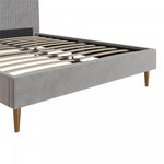 Daphne Upholstered Queen Bed - Light Gray Velvet