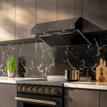 Forno Bari Black 30" 400 CFM Under Cabinet Range Hood - FRHUC5255-30BLK