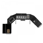 Forno All'Aperto Black Countertop Outdoor Kitchen with 86,600 BTU BBQ, 24" Plancha and 18" Pizza Oven - FODKT2568BLK