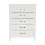 Simone Farm 5 Drawer Chest - White