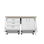 Maximus III 3-Piece Mobile Garage Cabinet/Worktable - White
