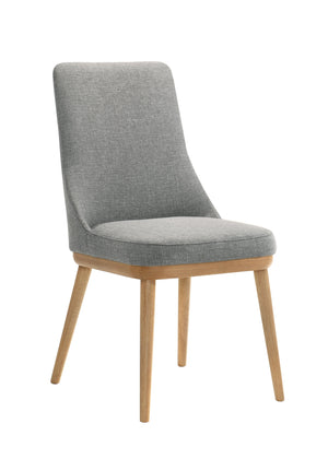 Mikael Dining Chair - Grey, Light Oak