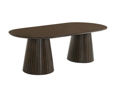 Mikael Oval Dining Table - Weathered Oak