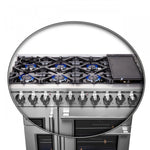 Forno Massimo 48" Stainless Steel French Door Freestanding Double Oven Gas Range (6.58 Cu. Ft.) - FFSGS6439-48