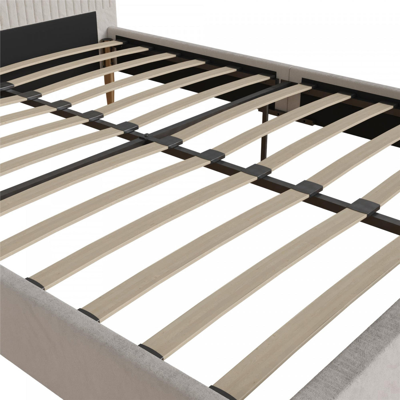 Daphne Upholstered Full Bed - Ivory Velvet