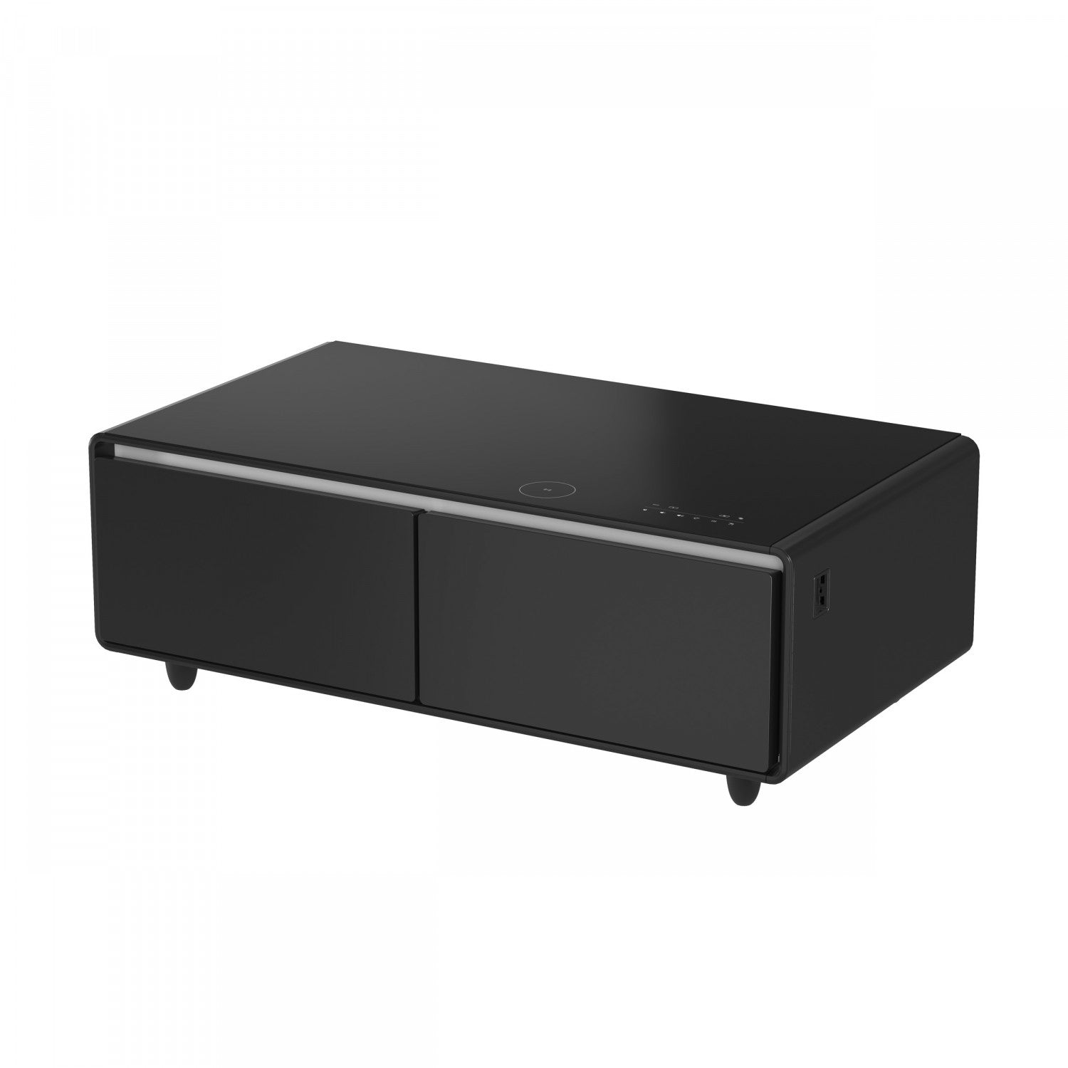 Forno Tavolo Smart Coffee Table With Dual Refrigerator Drawers - Black - FCTFR7006-51BLK