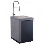 Forno Rimini Gray Countertop Outdoor Kitchen with 30" 62,600 BTU BBQ and Beverage Centre - FODKT2544BLK