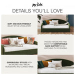 Moon Upholstered Twin Daybed - Olive Green Velvet