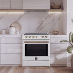 Forno Leonardo White Slide-In Electric Range (5.0 Cu. Ft.) - FFSEL6022-30WHT