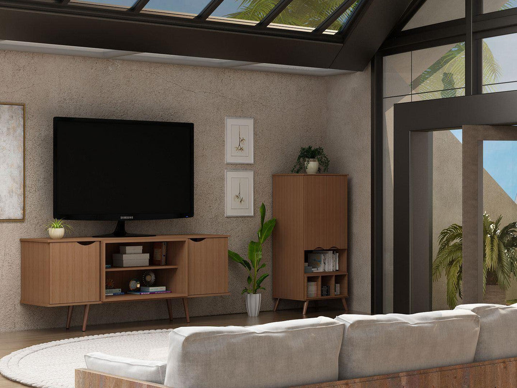 Applesham 63" TV Stand - Maple Cream