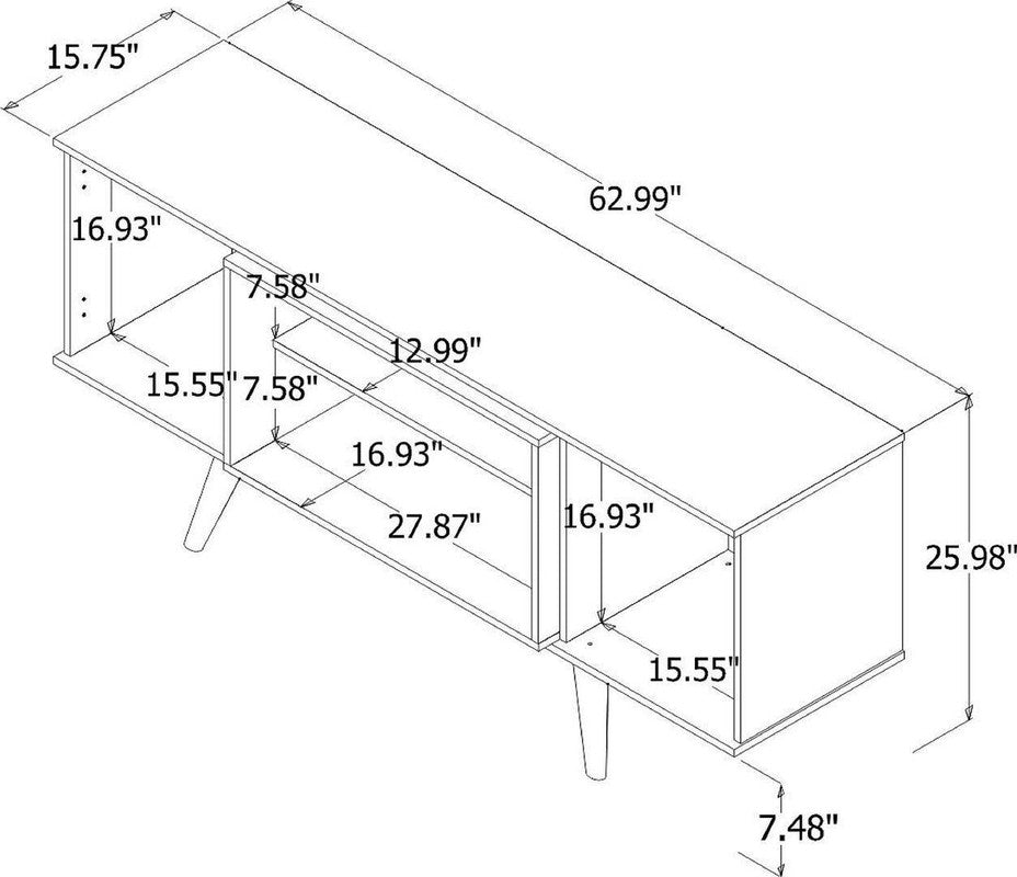 Applesham 63" TV Stand - Maple Cream