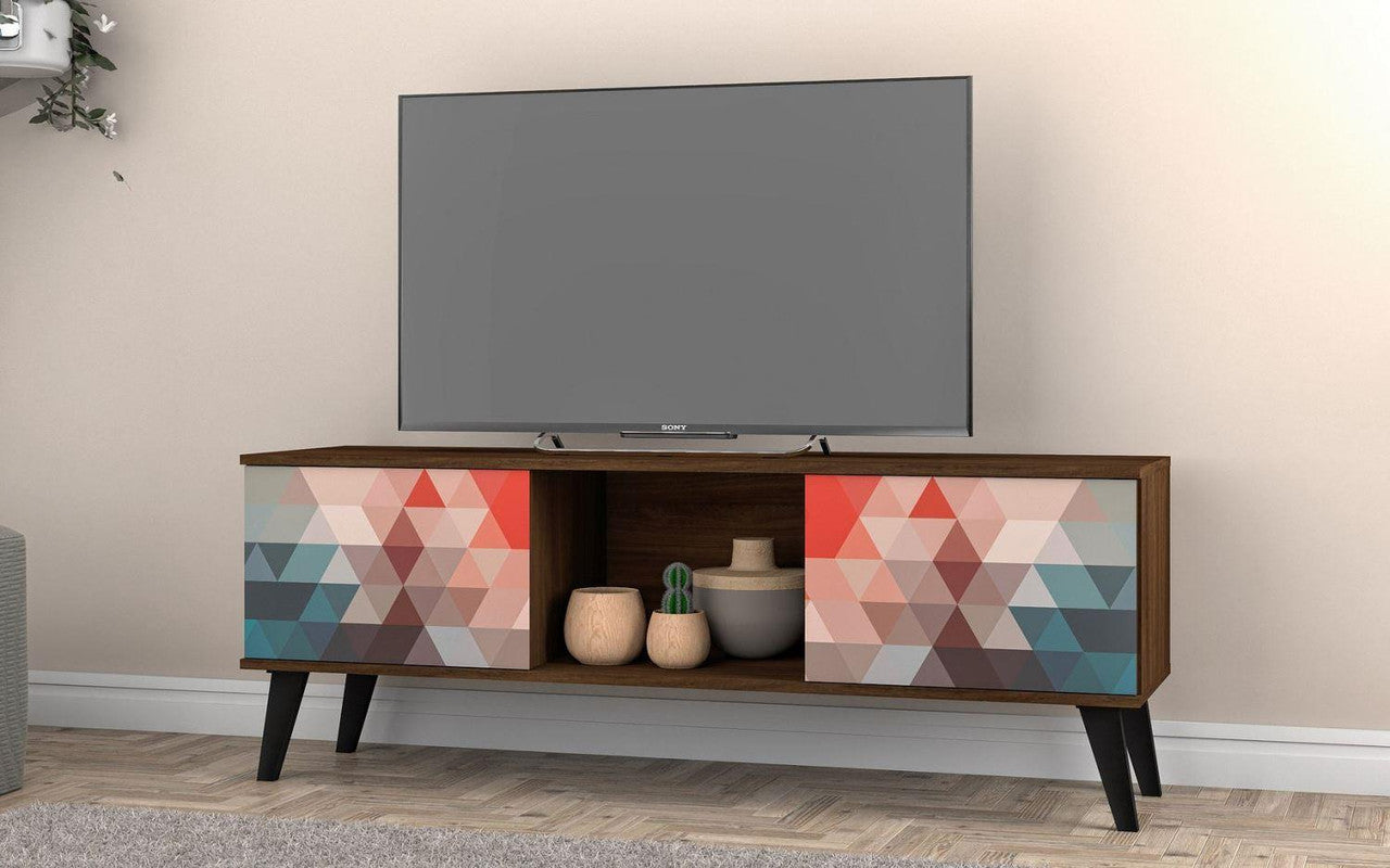 Derbent 53.5" TV Stand - Red/Blue