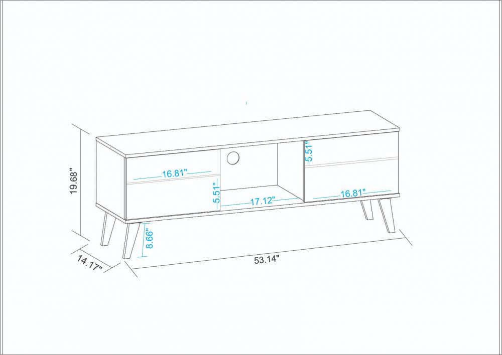 Derbent 53.5" TV Stand - Brown
