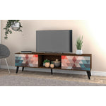 Derbent 71" TV Stand - Red/Blue