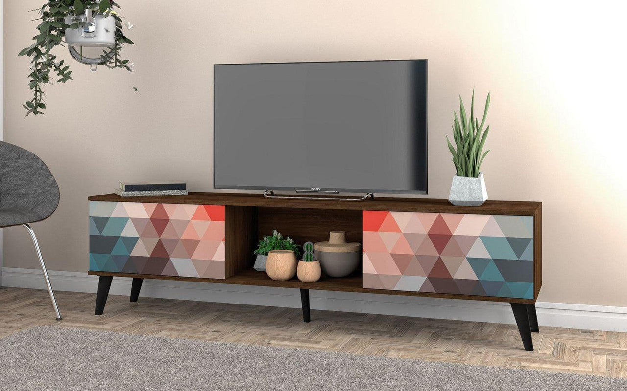 Derbent 71" TV Stand - Red/Blue