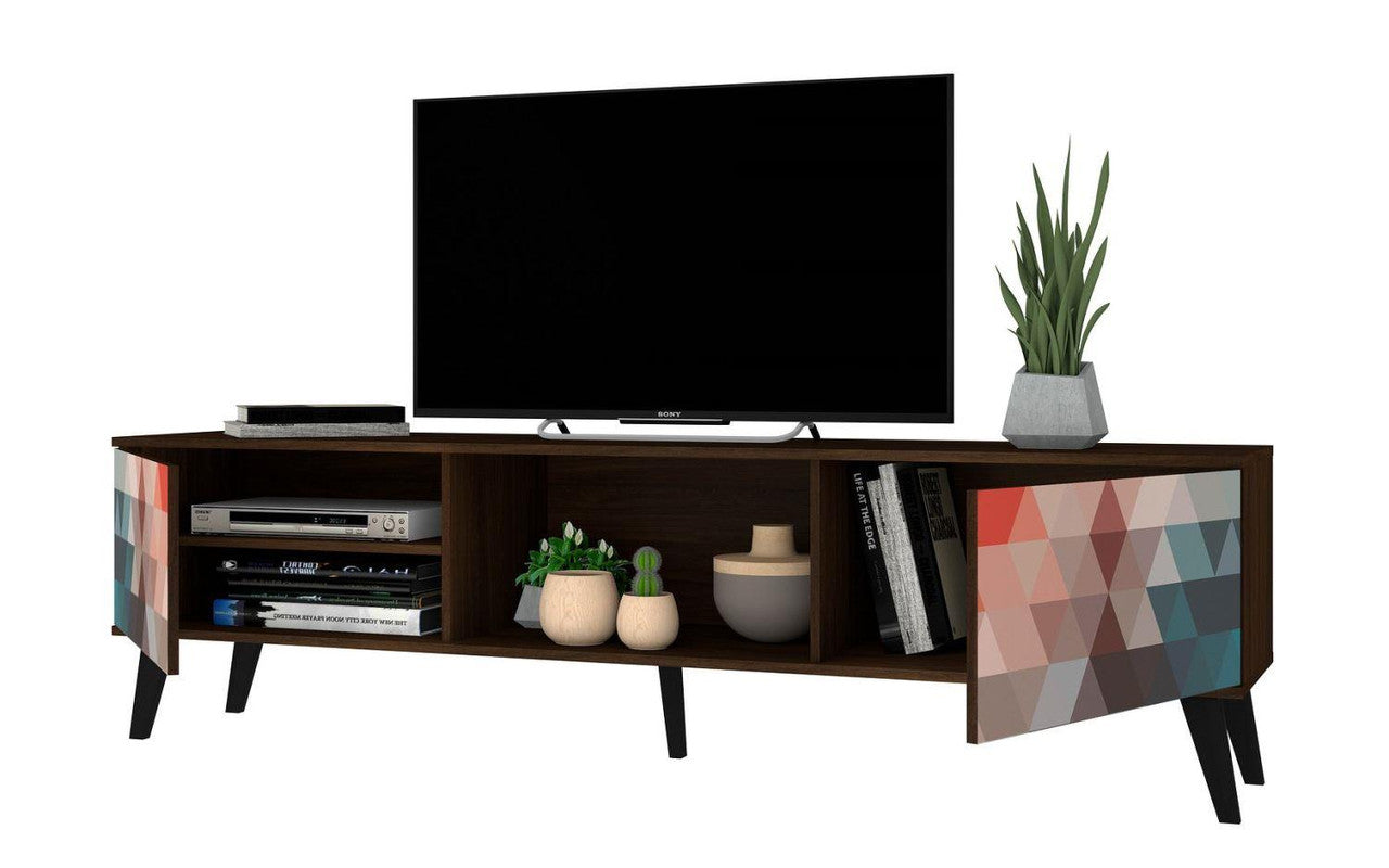 Derbent 71" TV Stand - Red/Blue
