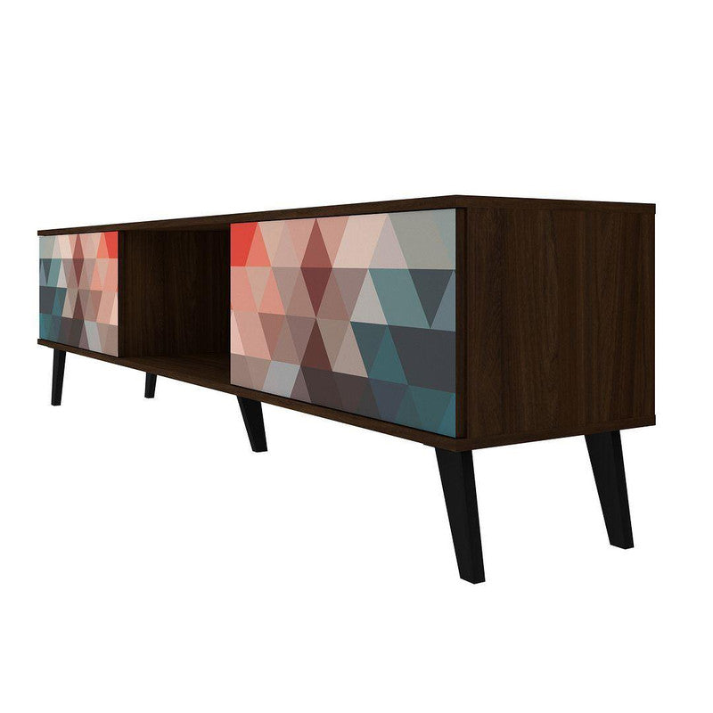 Derbent 71" TV Stand - Red/Blue
