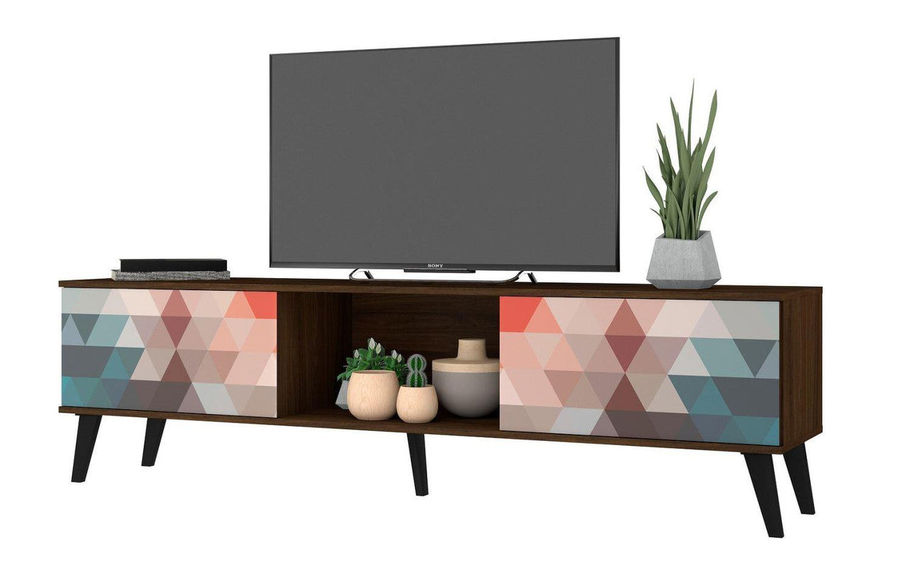 Derbent 71" TV Stand - Red/Blue