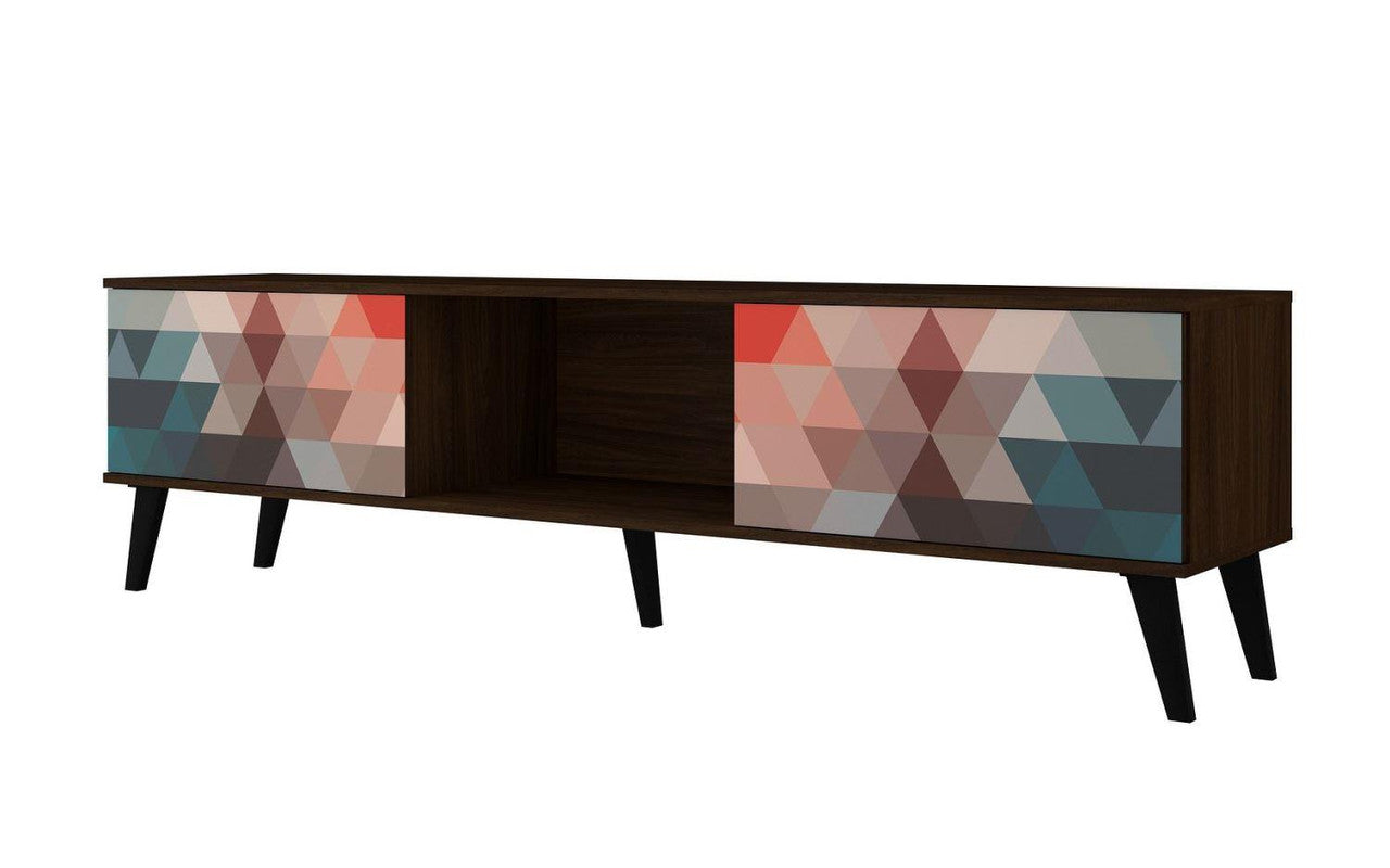 Derbent 71" TV Stand - Red/Blue