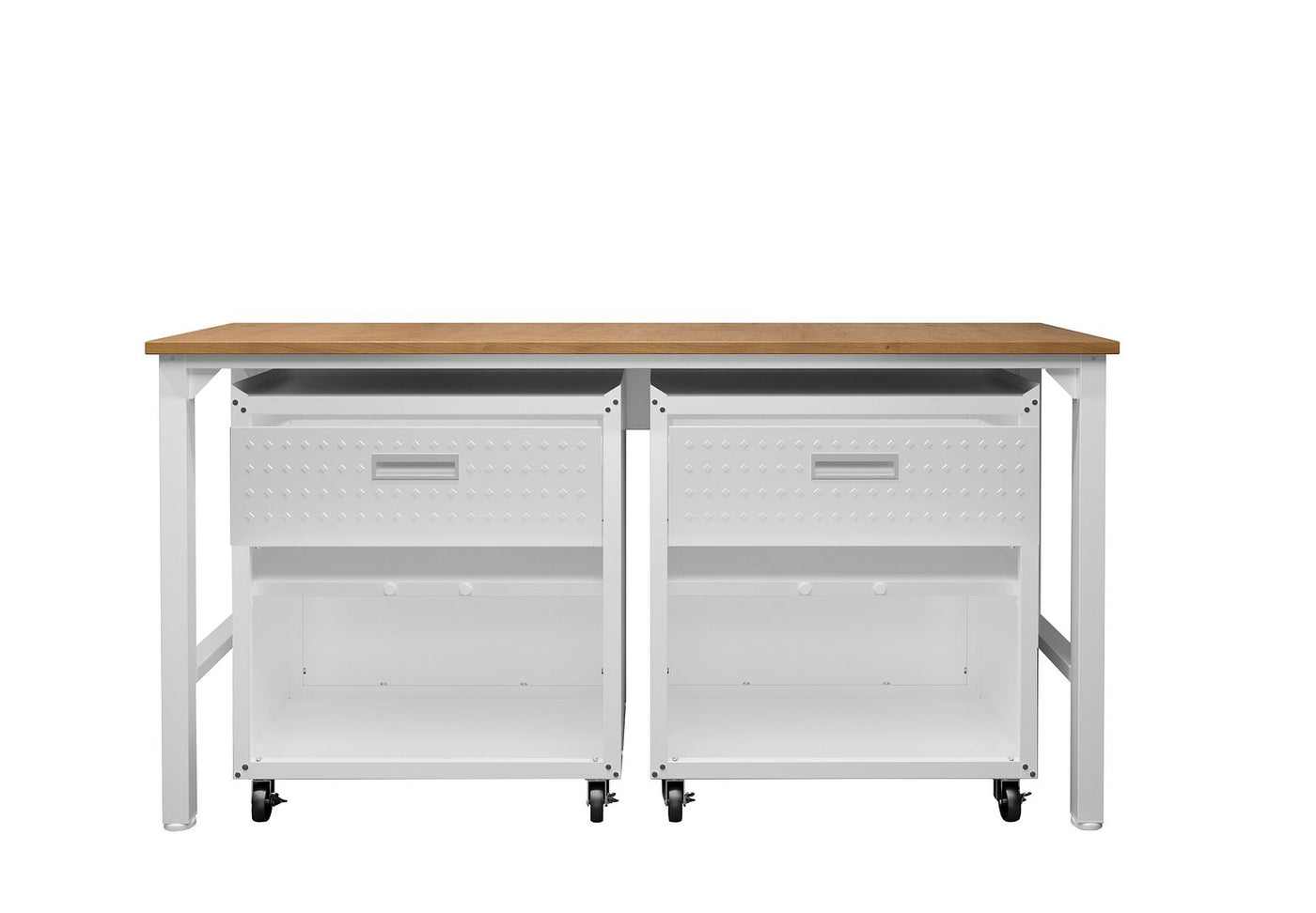Maximus IV 3-Piece Mobile Garage Cabinet/Worktable - White