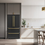 Forno Moena Black Counter-Depth French Door Refrigerator with Ice Maker (19.2 Cu. Ft.) - FFRBI1820-36BLK