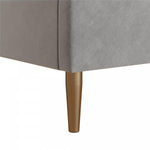 Daphne Upholstered Queen Bed - Light Gray Velvet