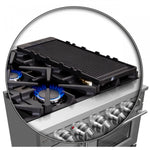 Forno Massimo 48" Stainless Steel French Door Freestanding Double Oven Gas Range (6.58 Cu. Ft.) - FFSGS6439-48