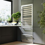 Forno Celano 30" 21.3 Cu.Ft. Stainless Steel 150 Bottle Dual Zone Wine Cellar with Two Beverage Drawers - FWCDR6697-30S