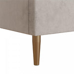 Daphne Upholstered Full Bed - Ivory Velvet
