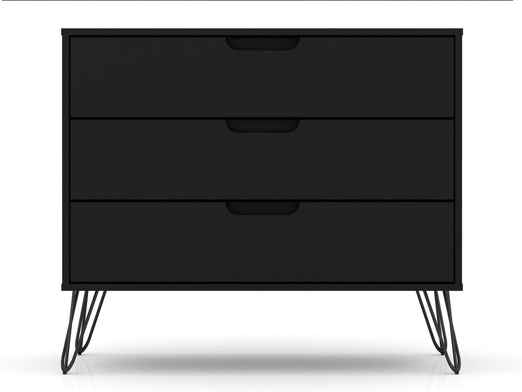 Nuuk 5-Drawer Dresser and 3-Drawer Dresser Set - Black