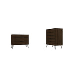 Nuuk 5-Drawer Dresser and 3-Drawer Dresser Set - Brown
