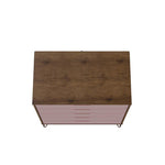 Nuuk 5-Drawer Dresser and 3-Drawer Dresser Set - Nature/Rose Pink