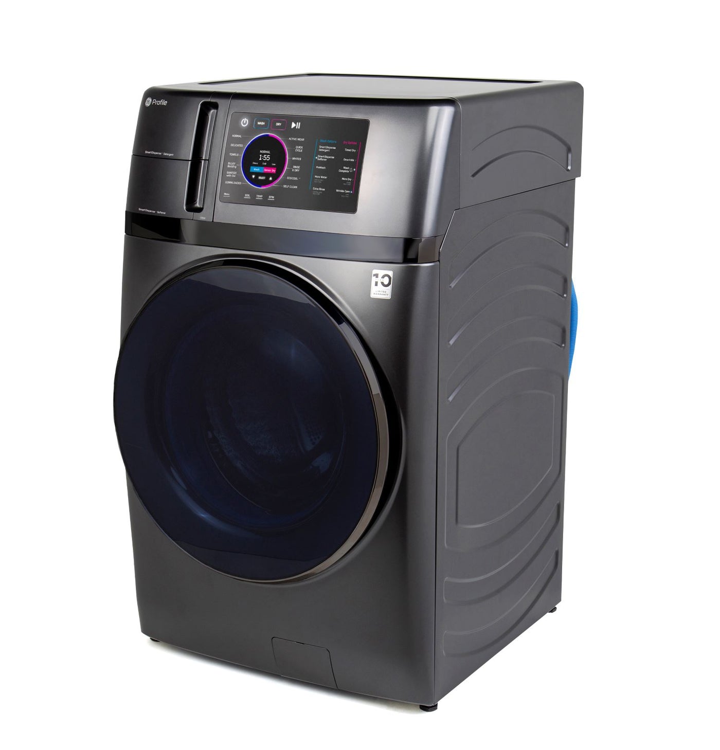 GE Profile Graphite 28" UltraFast All-in-One Washer/Dryer with Ventless Heat Pump (5.5 Cu.Ft.)- PFQ97HSPVDS