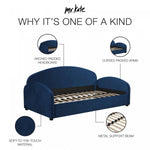 Moon Upholstered Twin Daybed - Blue Velvet