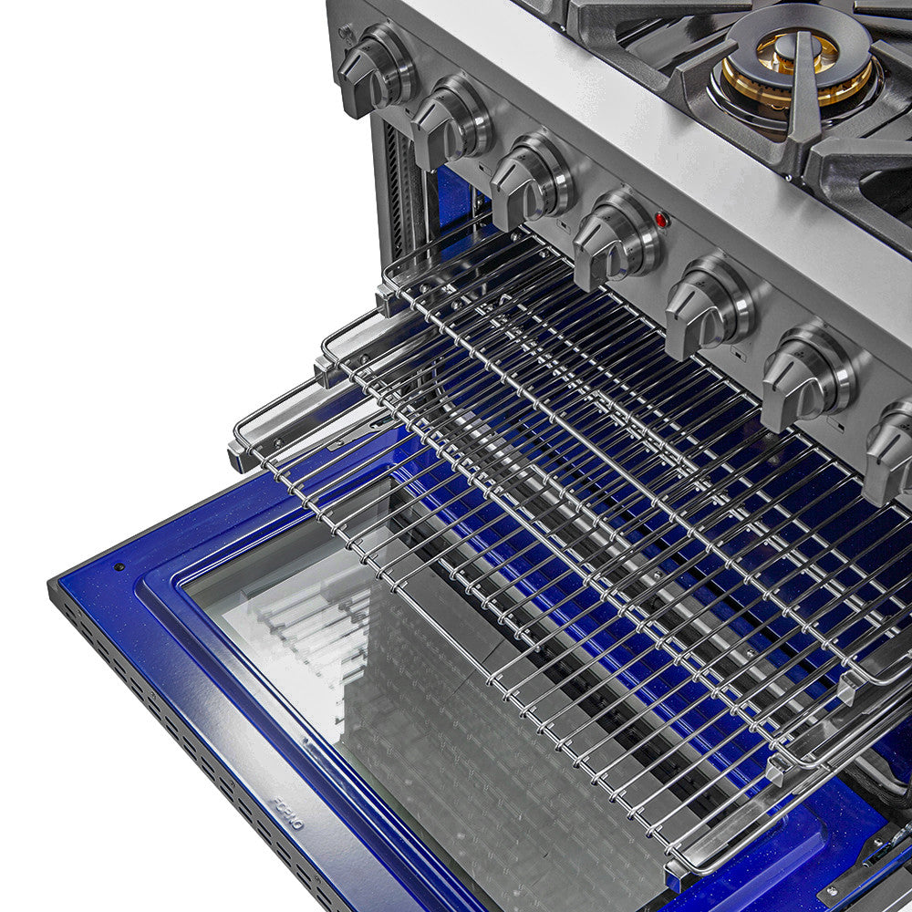 Forno Capriasca 36" Stainless Steel Freestanding Gas Range (5.36 Cu. Ft.) - FFSGS6260-36