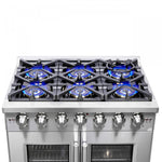 Forno Capriasca 36" Stainless Steel French Door Freestanding Gas Range (5.36 Cu. Ft.) - FFSGS6460-36