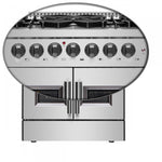 Forno Galiano 30" Stainless Steel French Door Dual Fuel Range with True Convection (4.32 Cu. Ft.) - FFSGS6356-30