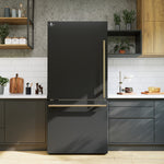 Forno Milano 31" Black Bottom Freezer Refrigerator With Left Swing Door (17.2 Cu. Ft.) - FFFFD1786-31BLK