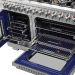Forno Capriasca 48" Stainless Steel Freestanding Dual Fuel Double Oven Range with Air Fry (6.58 Cu. Ft.) - FFSGS6387-48